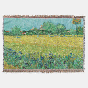 Vincent van Gogh - Fält med Irises nära Arles Filt
