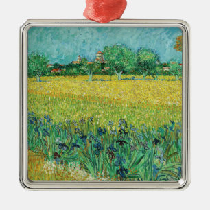 Vincent van Gogh - Fält med Irises nära Arles Julgransprydnad Metall