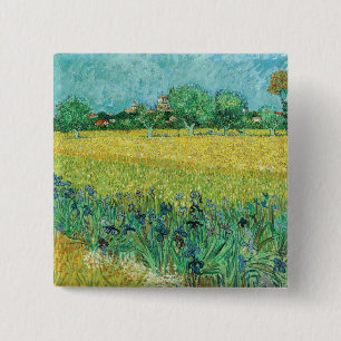 Vincent van Gogh - Fält med Irises nära Arles Knapp
