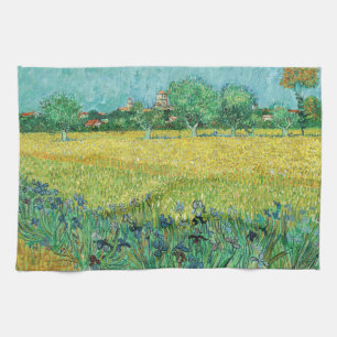 Vincent van Gogh - Fält med Irises nära Arles Kökshandduk