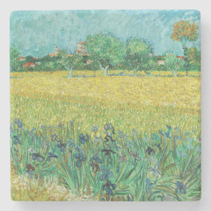 Vincent van Gogh - Fält med Irises nära Arles Stenunderlägg