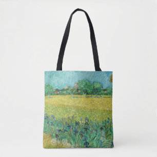 Vincent van Gogh - Fält med Irises nära Arles Tygkasse