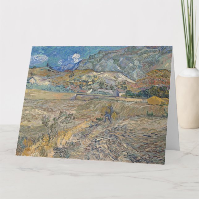 Vincent Van Gogh, Fält med Peasant Kort (Framsida)