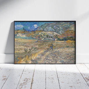 Vincent Van Gogh, Fält med Peasant Poster