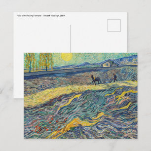 Vincent van Gogh - Fält med plöjande bönder Vykort