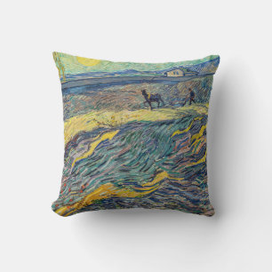 Vincent van Gogh - Fält med plöjande jordbrukare Kudde