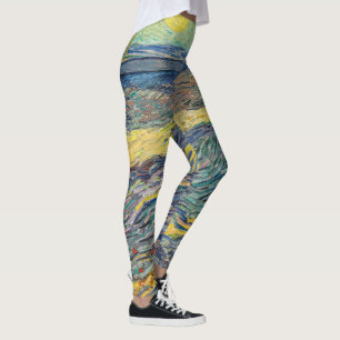 Vincent van Gogh - Fält med plöjande jordbrukare Leggings