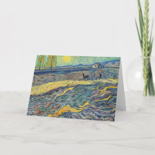 Vincent van Gogh - Fält med plöjda jordbrukare Kort