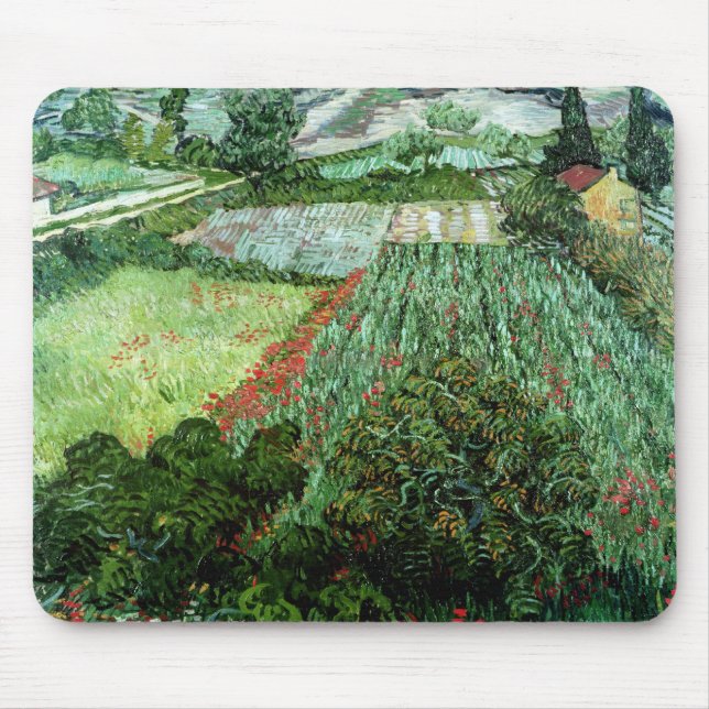 Vincent Van Gogh | fält med vallmor, 1889 Musmatta (Framsidan)