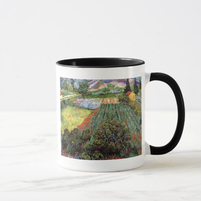 Vincent Van Gogh - Fält med vallmosor Finkonst Mugg (Höger)
