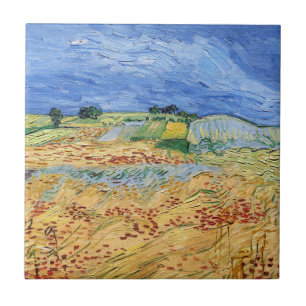 Vincent van Gogh - fält / Plain at Auvers Kakelplatta