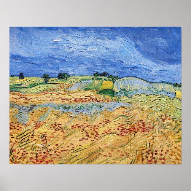 Vincent van Gogh - Fälten / Slätten vid Auvers Poster (Framsidan)
