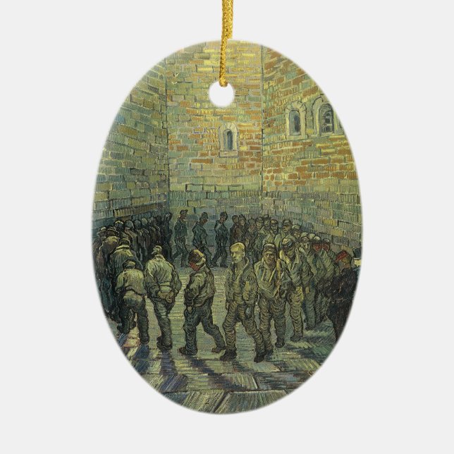 Vincent van Gogh - Fångar på promenad Julgransprydnad Keramik (Framsidan)