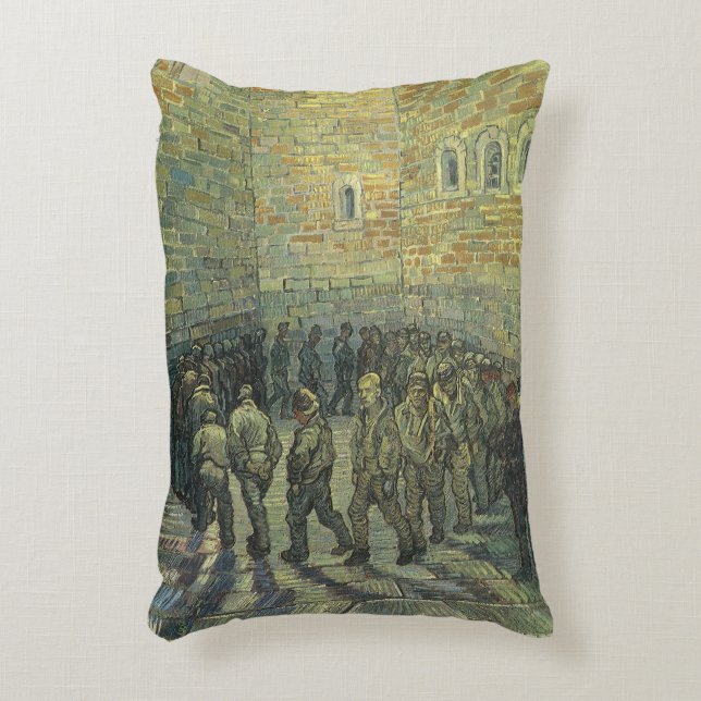 Vincent van Gogh - Fångar på promenad Prydnadskudde (Framsidan(Vertikal))
