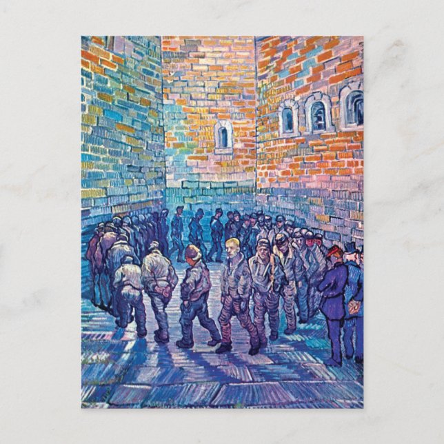 Vincent Van Gogh - Fångar på rundpromenad Vykort (Framsida)