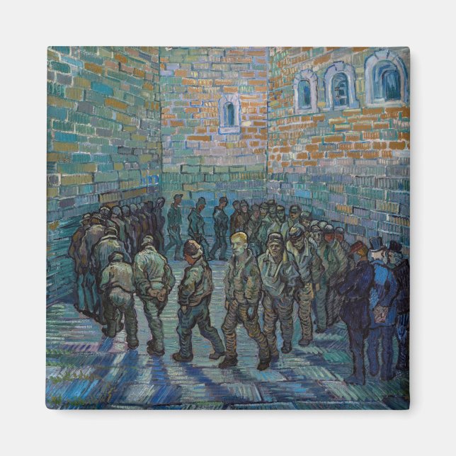 Vincent van Gogh - FängelseCourtyard Magnet (Framsidan)