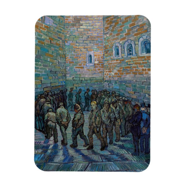 Vincent van Gogh - Fängelsets gårdsplan Magnet (Vertikal)