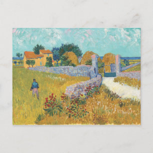 Vincent van Gogh Farmhouse i Provence Landscape Vykort