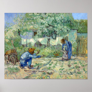 Vincent van Gogh First Steeps, efter Millet Poster