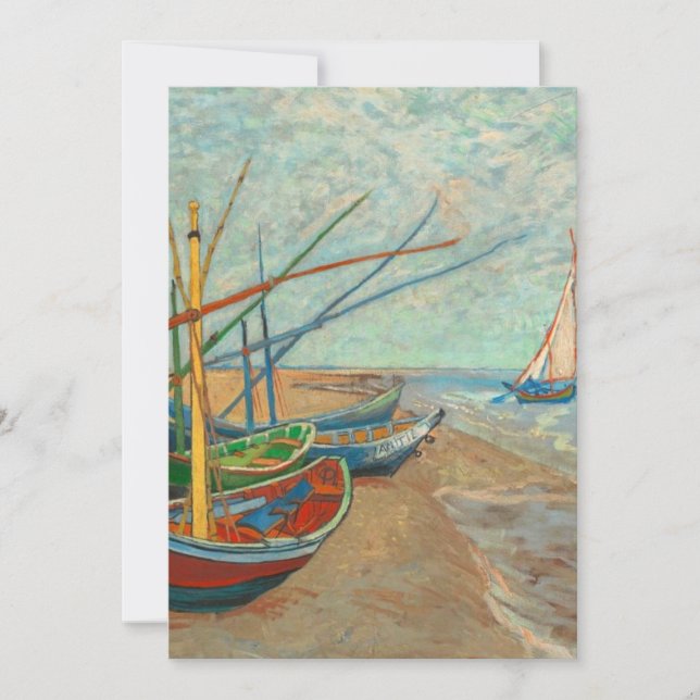 Vincent Van Gogh Fishing Boats Inbjudningar (Framsida)