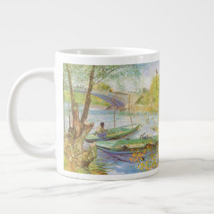 Vincent van Gogh Fishing i Vår, Pont de Clichy Jumbo Mugg