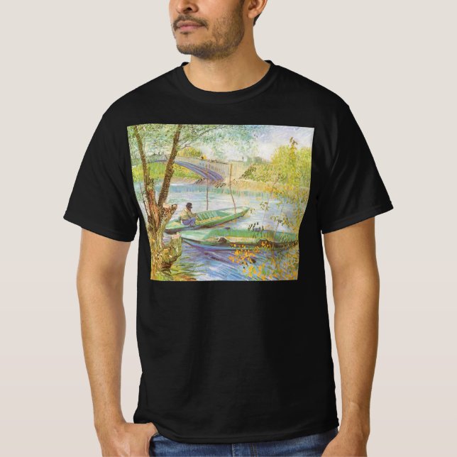 Vincent van Gogh Fishing i Vår, Pont de Clichy T-shirt (Framsida)
