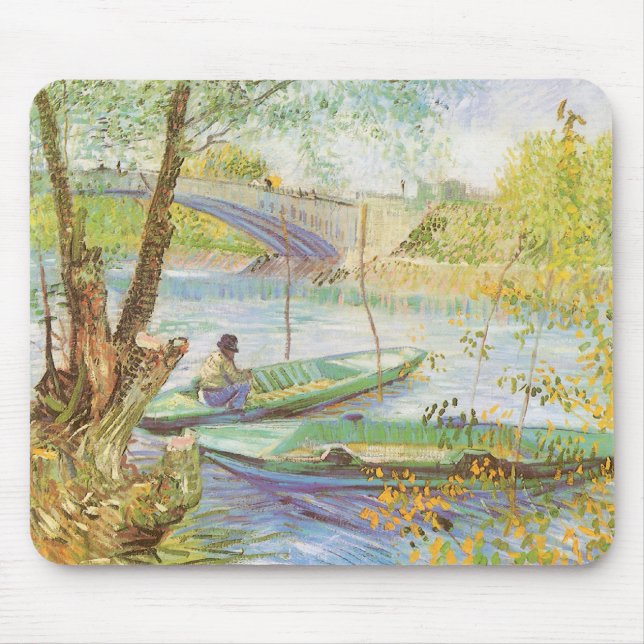 Vincent van Gogh Fiskar om våren, Pont de Clichy Musmatta (Framsidan)