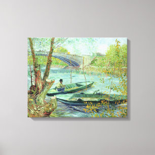 Vincent van Gogh  Fiske i Vår Canvastryck
