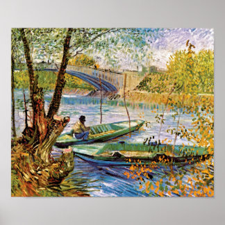 Vincent Van Gogh - Fiske i Vår Fine Art Poster