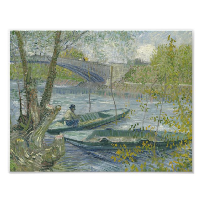Vincent van Gogh - Fiske i Vår, Pont de Fototryck (Framsidan)