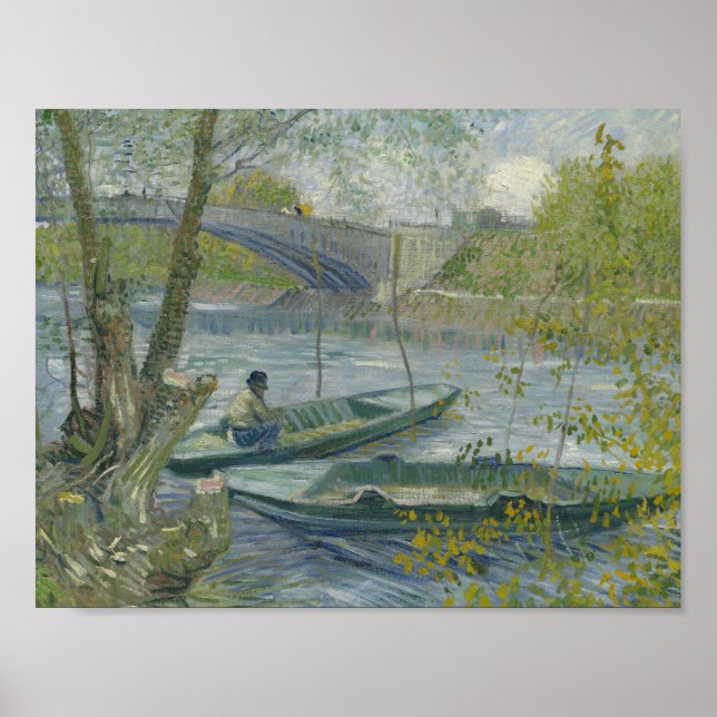 Vincent van Gogh - Fiske i Vår, Pont de Poster (Framsidan)