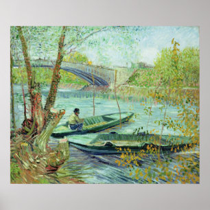 Vincent van Gogh Fiske i Vår Poster