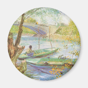 Vincent van Gogh Fiske på våren, Pont de Clichy Magnet