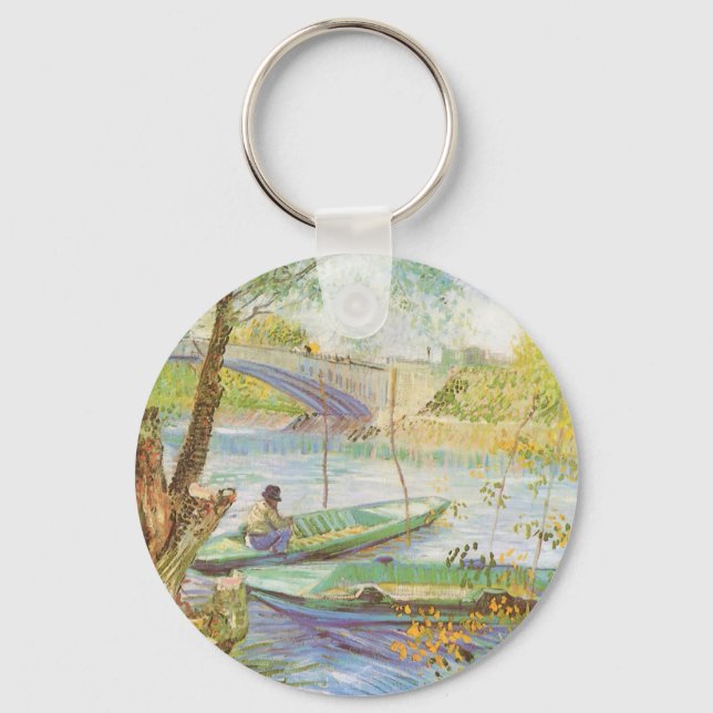 Vincent van Gogh Fiske på våren, Pont de Clichy Nyckelring (Framsida)