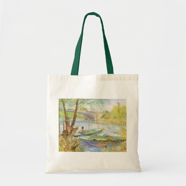 Vincent van Gogh Fiske på våren, Pont de Clichy Tygkasse (Framsidan)