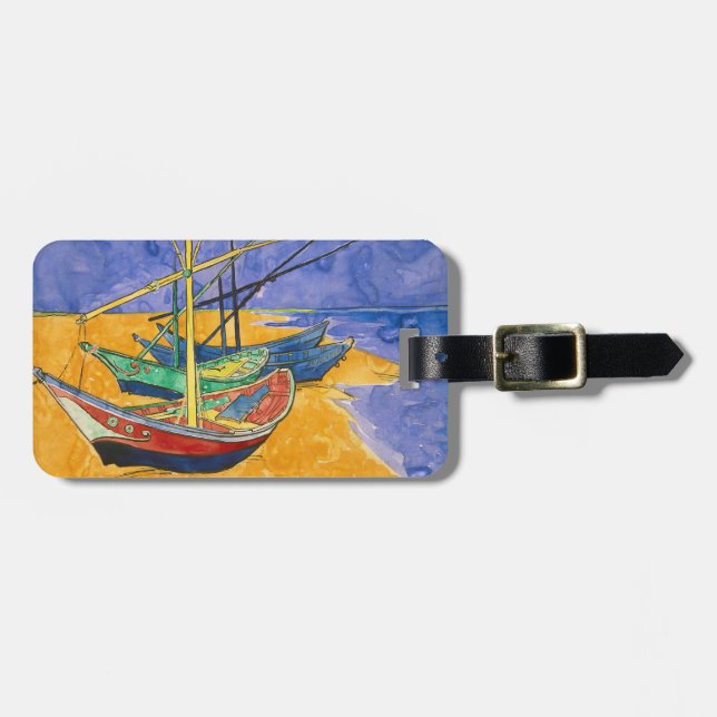 Vincent van Gogh - Fiskebåtar på stranden Bagagebricka (Horisontell Framsida)