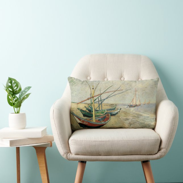 Vincent van Gogh - Fiskebåtar på stranden Lumbarkudde (Stol)