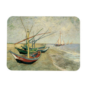 Vincent van Gogh - Fiskebåtar på stranden Magnet
