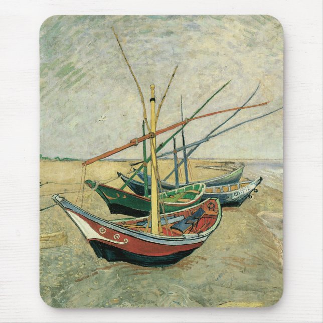 Vincent van Gogh - Fiskebåtar på stranden Musmatta (Framsidan)