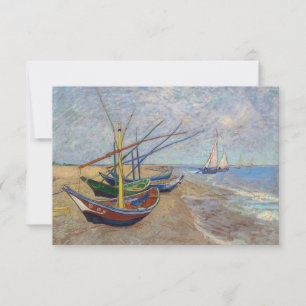 Vincent van Gogh - Fiskebåtar på stranden Tack Kort