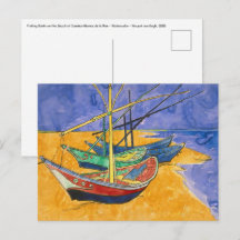 Vincent van Gogh - Fiskebåtar på stranden