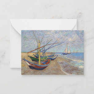 Vincent van Gogh - Fiskebåtar vid stranden Anteckningskort