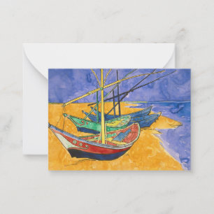 Vincent van Gogh - Fiskebåtar vid stranden Anteckningskort