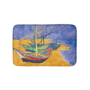 Vincent van Gogh - Fiskebåtar vid stranden Badrumsmatta