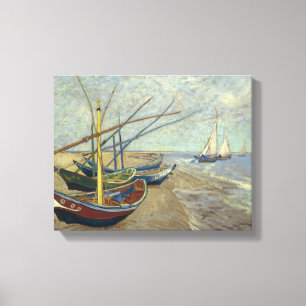Vincent van Gogh - Fiskebåtar vid stranden Canvastryck