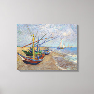 Vincent van Gogh - Fiskebåtar vid stranden Canvastryck