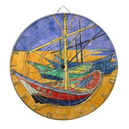 Vincent van Gogh - Fiskebåtar vid stranden Darttavla