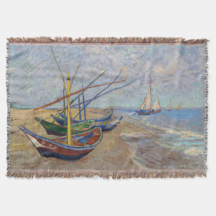Vincent van Gogh - Fiskebåtar vid stranden Filt
