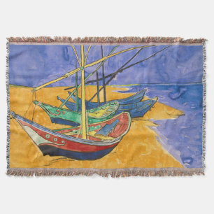 Vincent van Gogh - Fiskebåtar vid stranden Filt