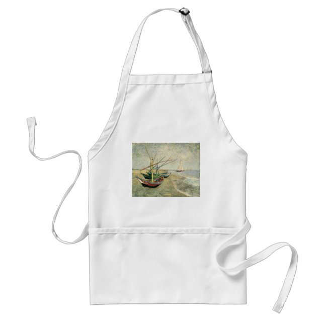 Vincent van Gogh - Fiskebåtar vid stranden Förkläde (Framsidan)